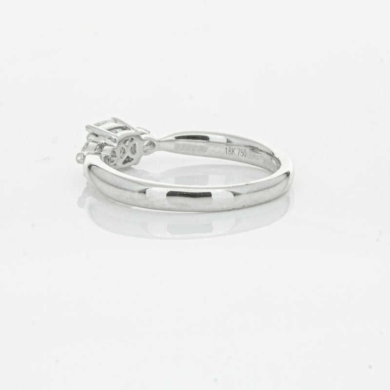 18ct White Gold .50ct Cushion Cut Diamond Ayla Ring-Ring-Walker & Hall