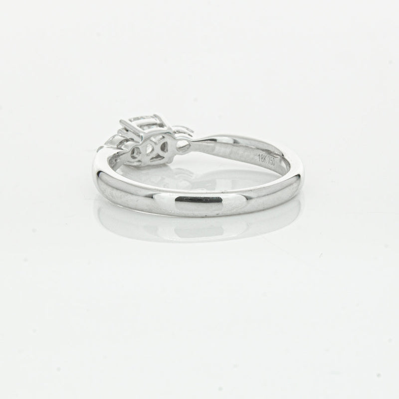 18ct White Gold .50ct Cushion Cut Diamond Ayla Ring-Ring-Walker & Hall