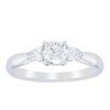18ct White Gold .50ct Cushion Cut Diamond Ayla Ring-Ring-Walker & Hall