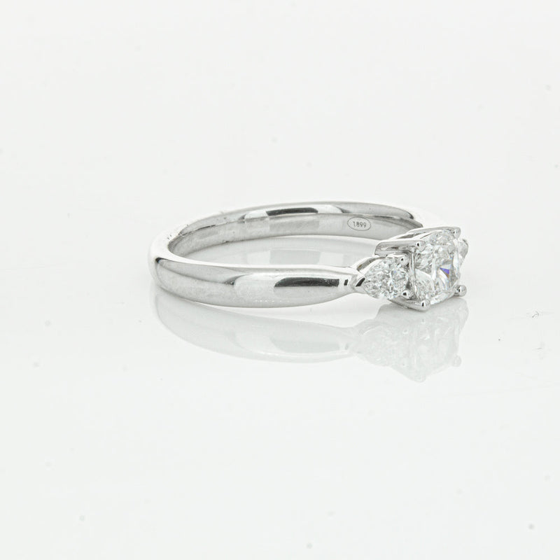 18ct White Gold .50ct Cushion Cut Diamond Ayla Ring-Ring-Walker & Hall