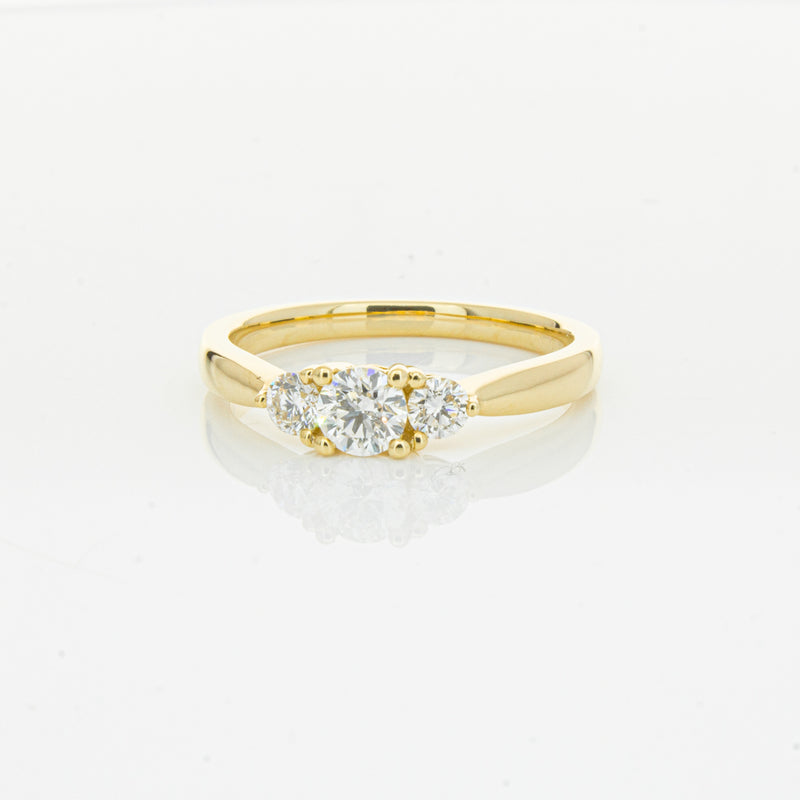 18ct Yellow Gold .30ct Diamond Elysian Ring-Ring-Walker & Hall