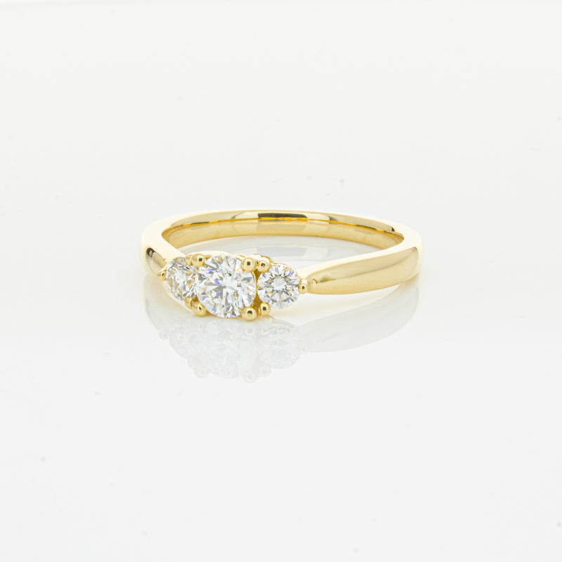 18ct Yellow Gold .30ct Diamond Elysian Ring-Ring-Walker & Hall