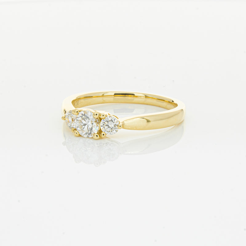 18ct Yellow Gold .30ct Diamond Elysian Ring-Ring-Walker & Hall