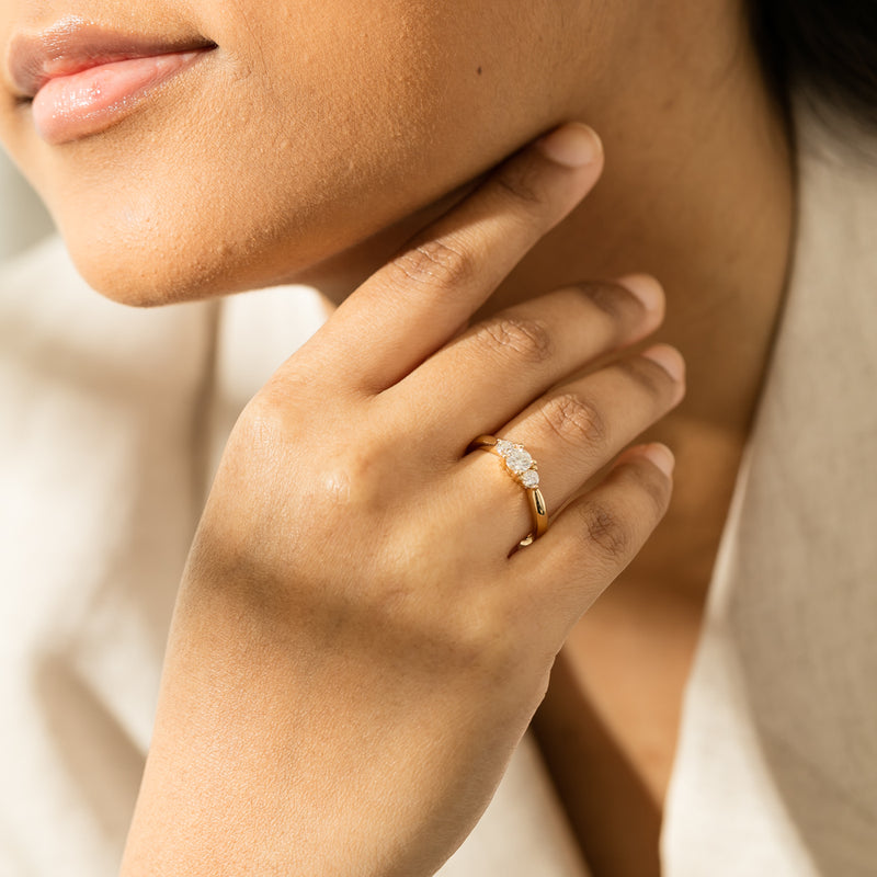 18ct Yellow Gold .30ct Diamond Elysian Ring-Ring-Walker & Hall