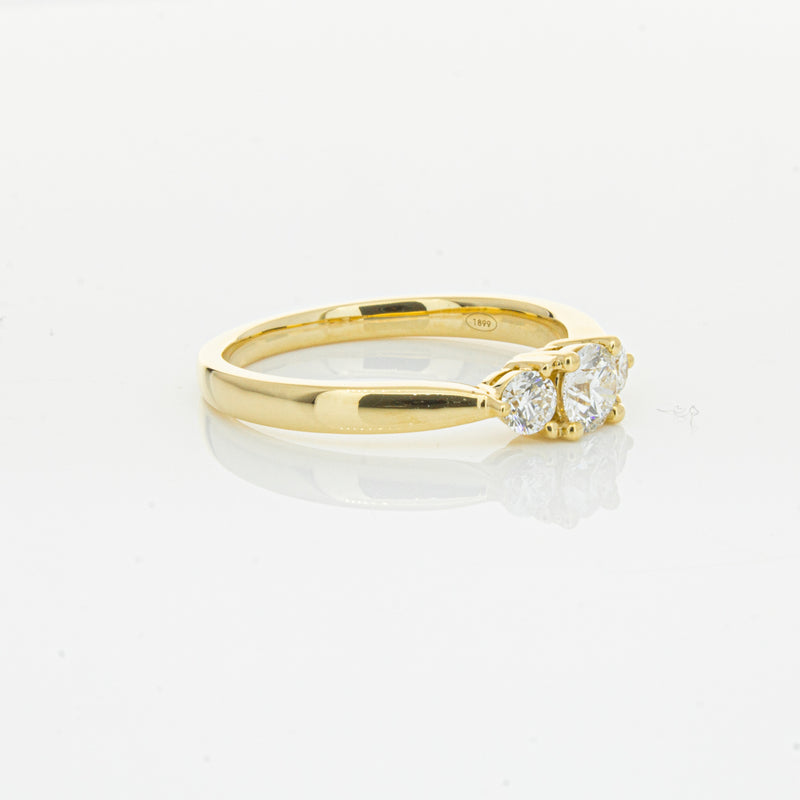 18ct Yellow Gold .30ct Diamond Elysian Ring-Ring-Walker & Hall