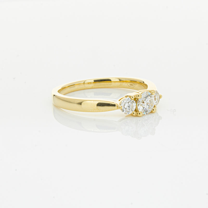 18ct Yellow Gold .30ct Diamond Elysian Ring-Ring-Walker & Hall