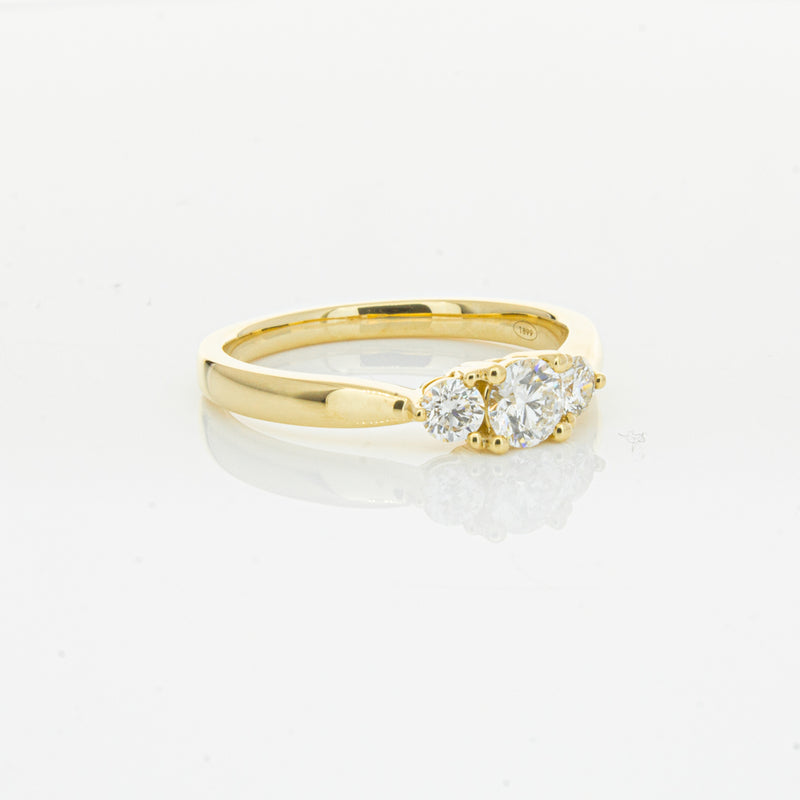 18ct Yellow Gold .30ct Diamond Elysian Ring-Ring-Walker & Hall