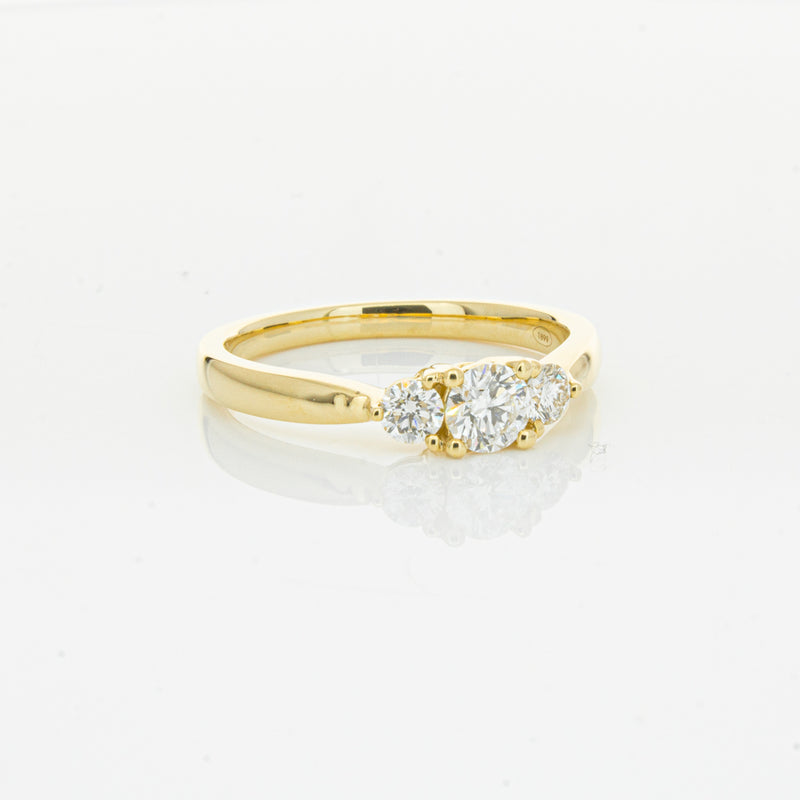 18ct Yellow Gold .30ct Diamond Elysian Ring-Ring-Walker & Hall