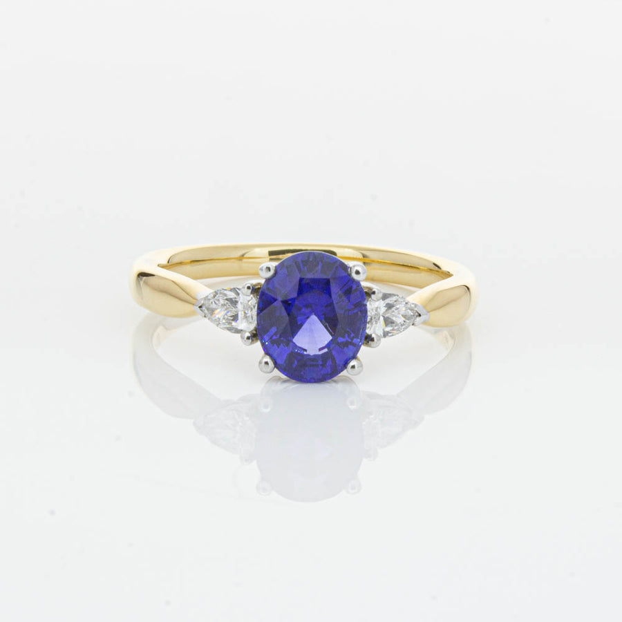 18ct Yellow Gold 1.47ct Sapphire & Diamond Ayla Ring-Ring-Walker & Hall