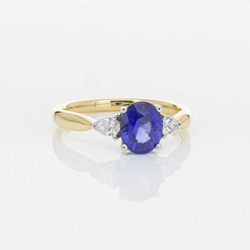 18ct Yellow Gold 1.47ct Sapphire & Diamond Ayla Ring-Ring-Walker & Hall