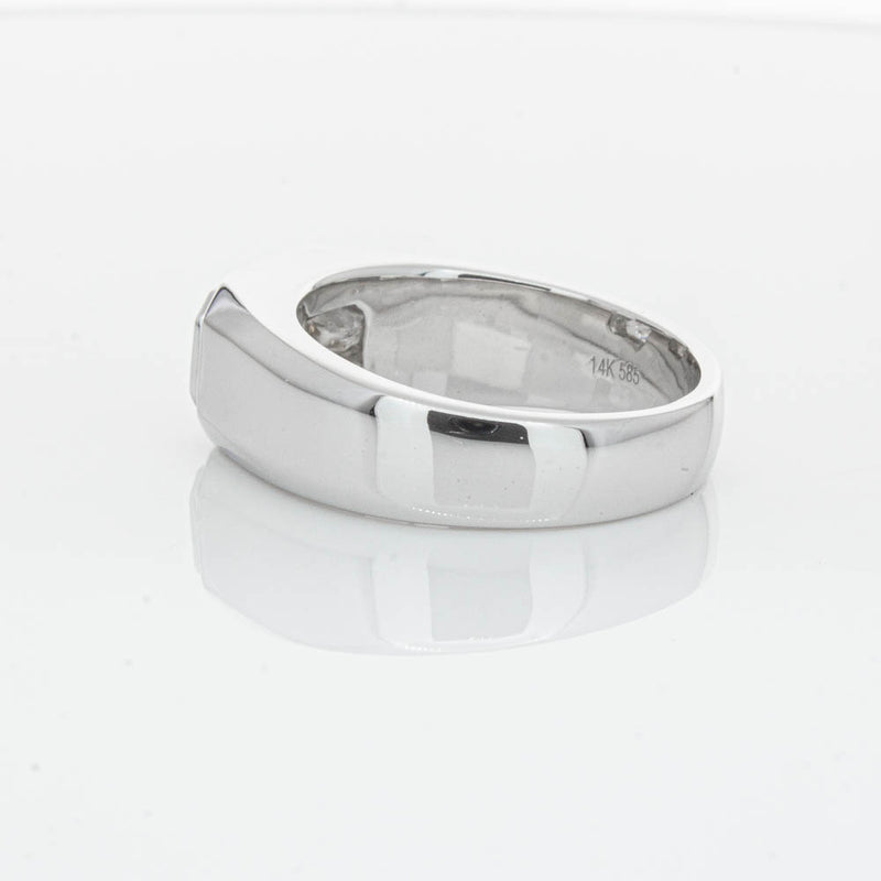 14ct White Gold Radiant Cut Diamond Ring-Ring-Walker & Hall