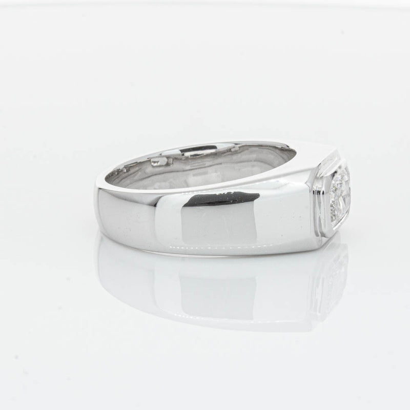 14ct White Gold Radiant Cut Diamond Ring-Ring-Walker & Hall