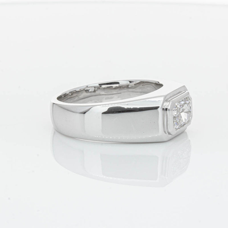 14ct White Gold Radiant Cut Diamond Ring-Ring-Walker & Hall