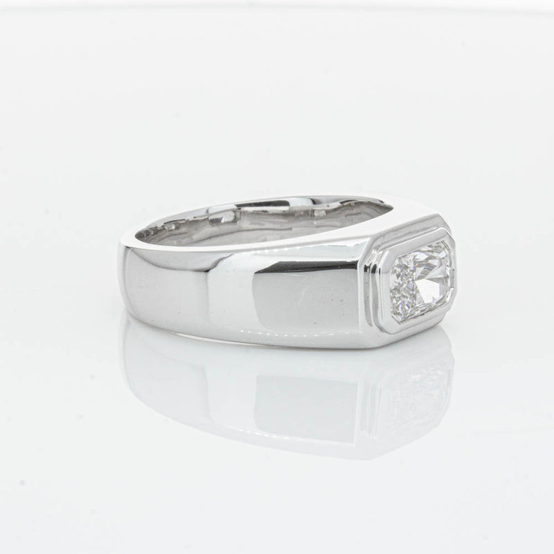 14ct White Gold Radiant Cut Diamond Ring-Ring-Walker & Hall