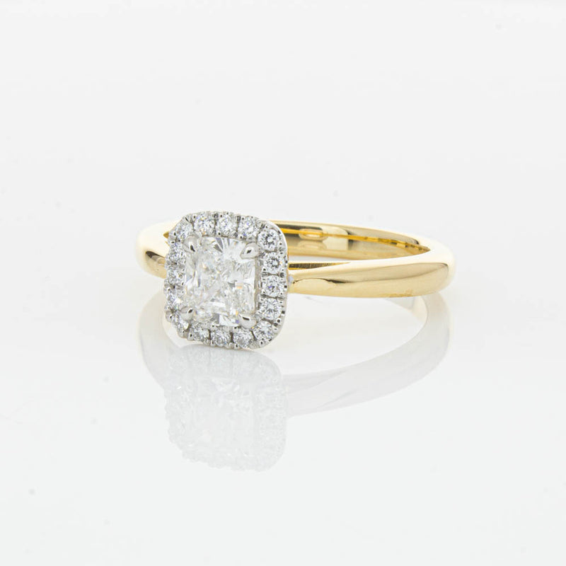 18ct Yellow Gold Cushion Cut Diamond Nina Ring-Ring-Walker & Hall