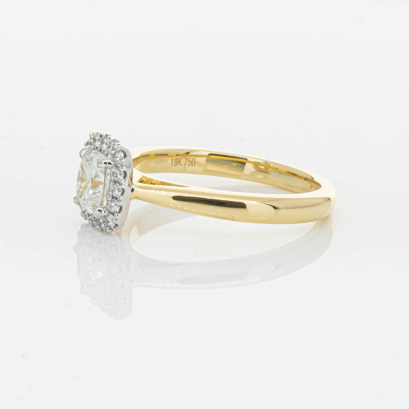 18ct Yellow Gold Cushion Cut Diamond Nina Ring-Ring-Walker & Hall