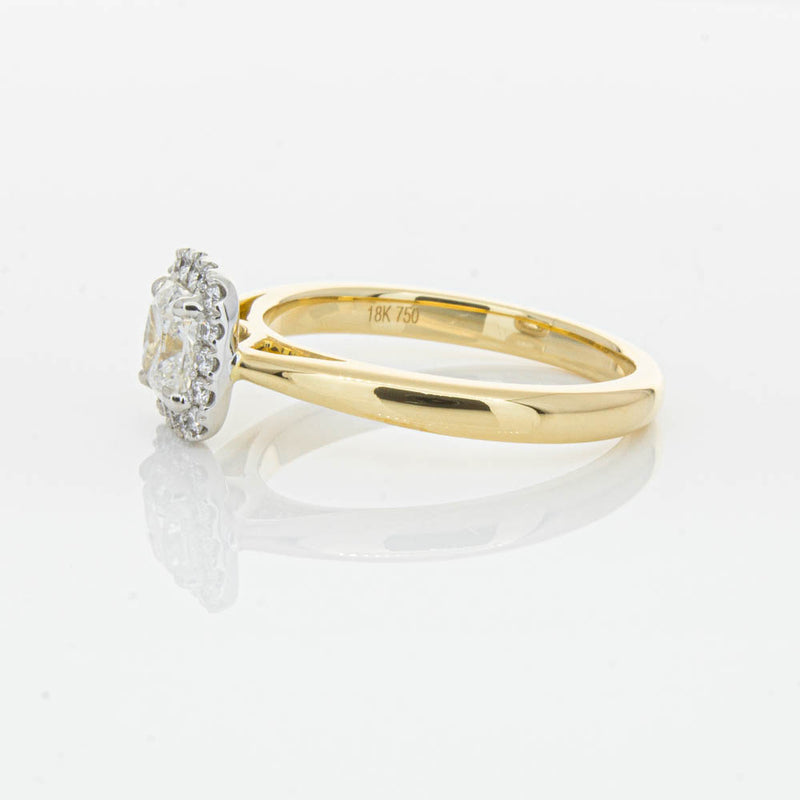 18ct Yellow Gold Cushion Cut Diamond Nina Ring-Ring-Walker & Hall