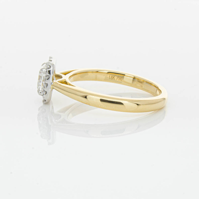 18ct Yellow Gold Cushion Cut Diamond Nina Ring-Ring-Walker & Hall