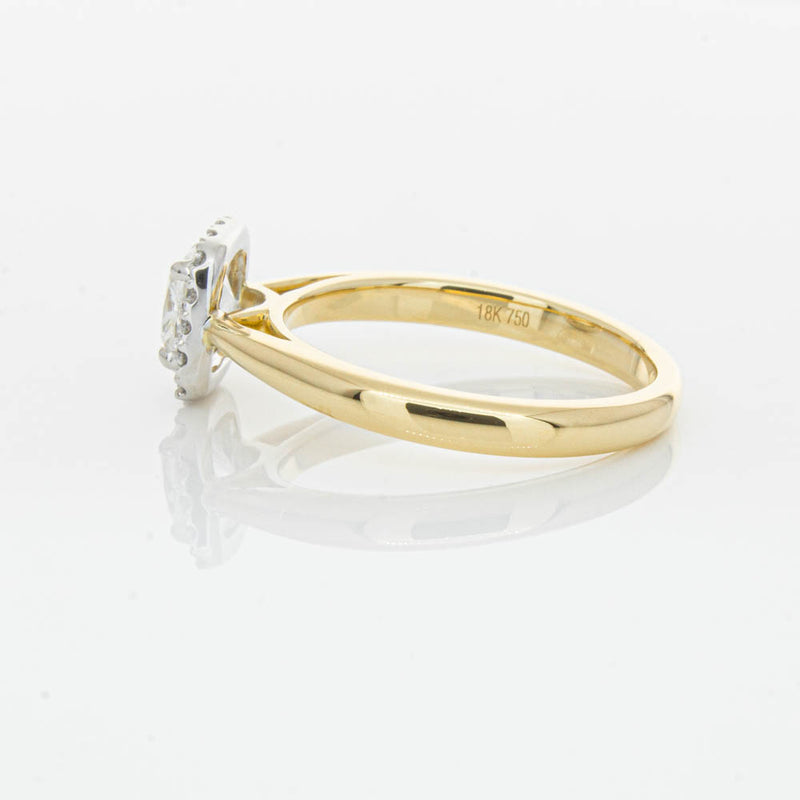 18ct Yellow Gold Cushion Cut Diamond Nina Ring-Ring-Walker & Hall