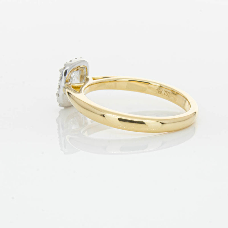 18ct Yellow Gold Cushion Cut Diamond Nina Ring-Ring-Walker & Hall