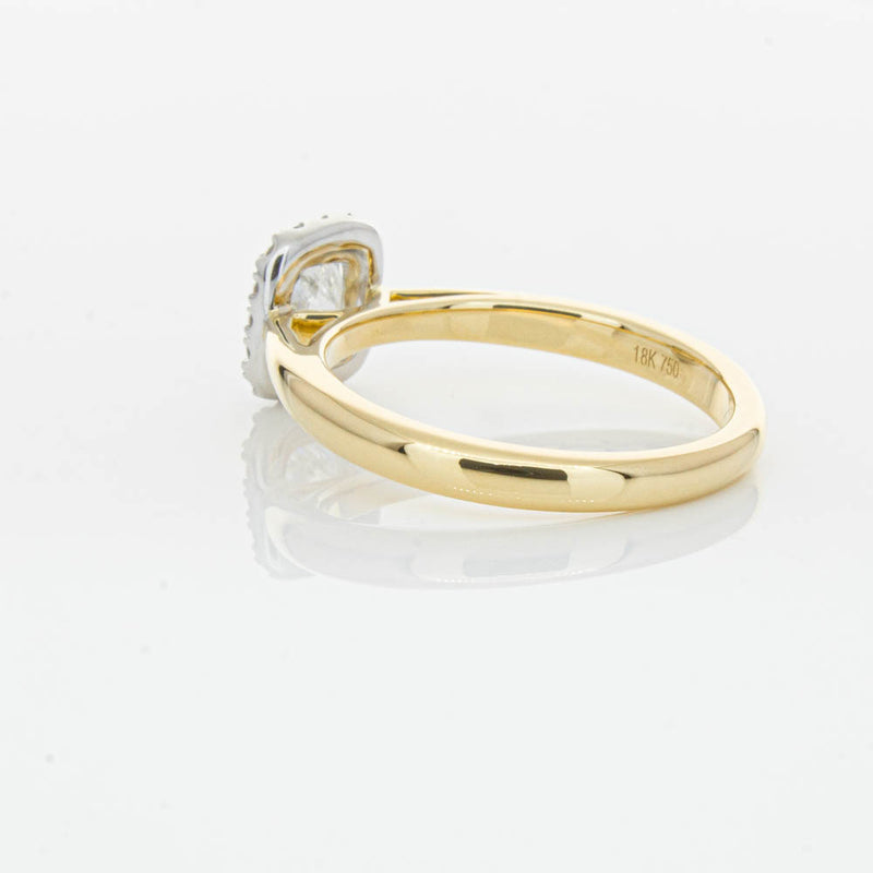 18ct Yellow Gold Cushion Cut Diamond Nina Ring-Ring-Walker & Hall