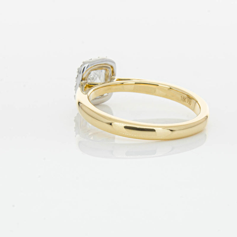 18ct Yellow Gold Cushion Cut Diamond Nina Ring-Ring-Walker & Hall