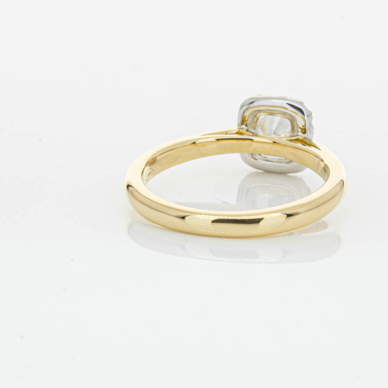 18ct Yellow Gold Cushion Cut Diamond Nina Ring-Ring-Walker & Hall
