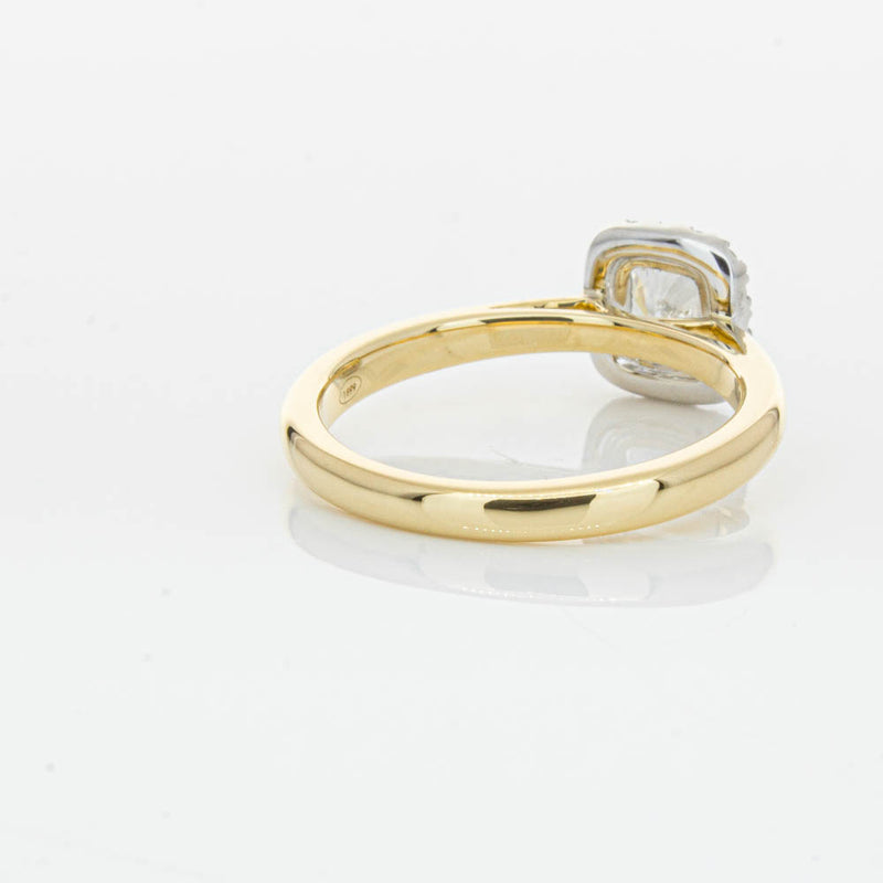 18ct Yellow Gold Cushion Cut Diamond Nina Ring-Ring-Walker & Hall