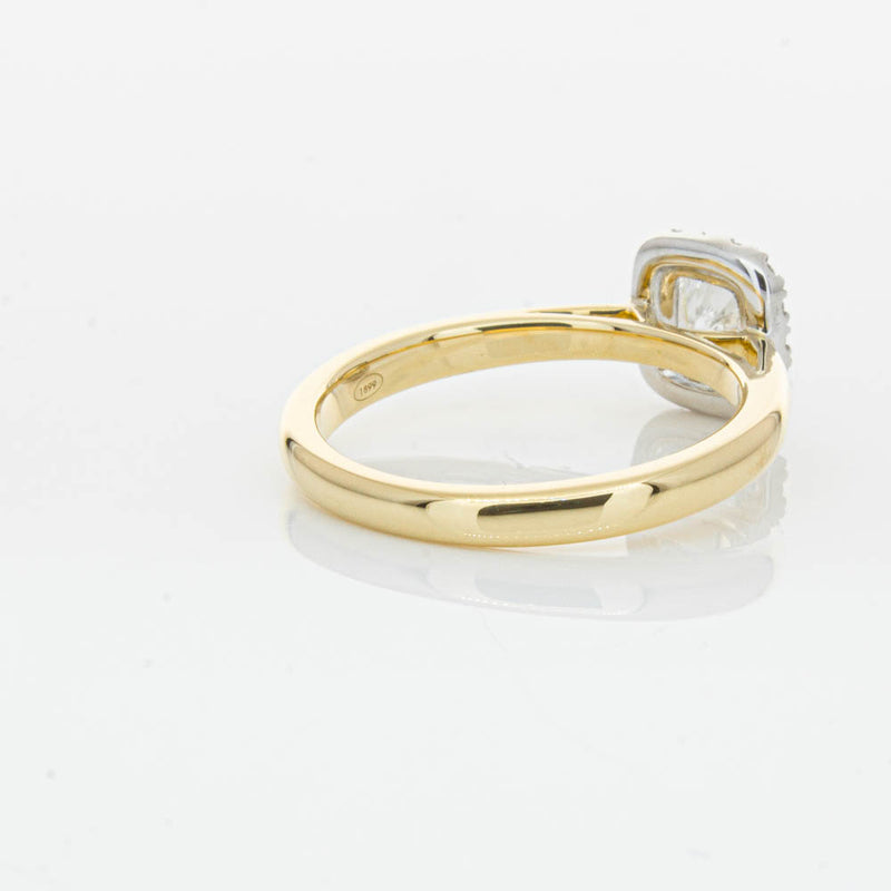 18ct Yellow Gold Cushion Cut Diamond Nina Ring-Ring-Walker & Hall