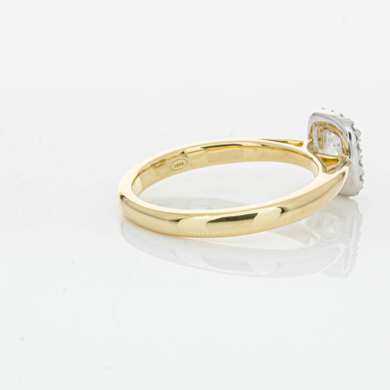 18ct Yellow Gold Cushion Cut Diamond Nina Ring-Ring-Walker & Hall