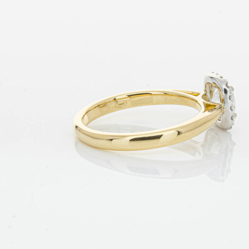 18ct Yellow Gold Cushion Cut Diamond Nina Ring-Ring-Walker & Hall