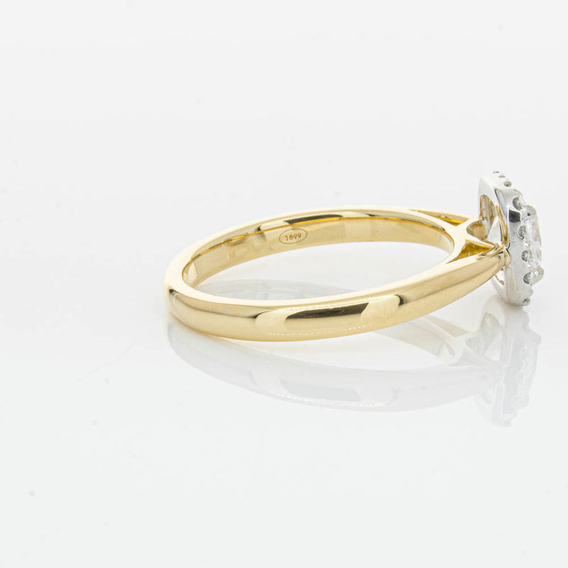 18ct Yellow Gold Cushion Cut Diamond Nina Ring-Ring-Walker & Hall