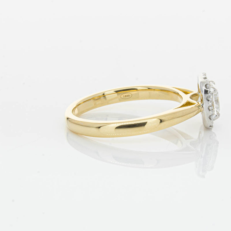 18ct Yellow Gold Cushion Cut Diamond Nina Ring-Ring-Walker & Hall