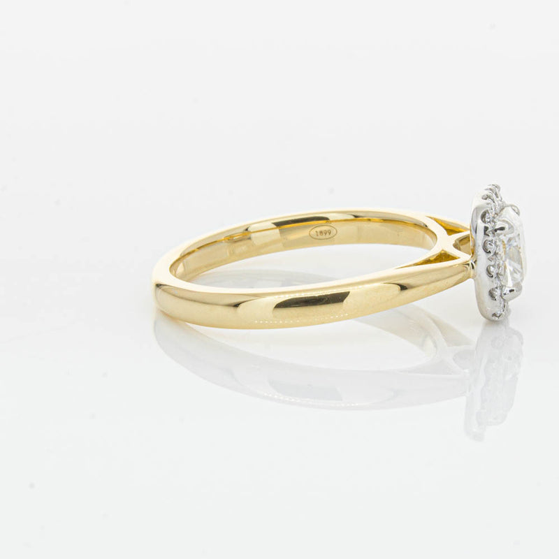 18ct Yellow Gold Cushion Cut Diamond Nina Ring-Ring-Walker & Hall