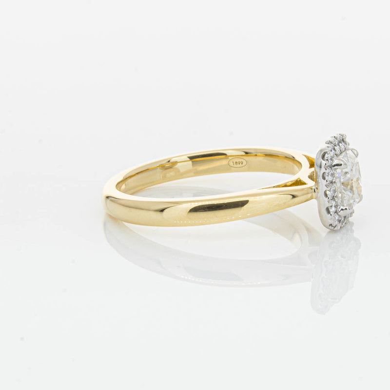 18ct Yellow Gold Cushion Cut Diamond Nina Ring-Ring-Walker & Hall