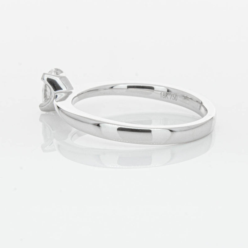 18ct White Gold .30ct Oval Cut Diamond Royale Ring-Ring-Walker & Hall