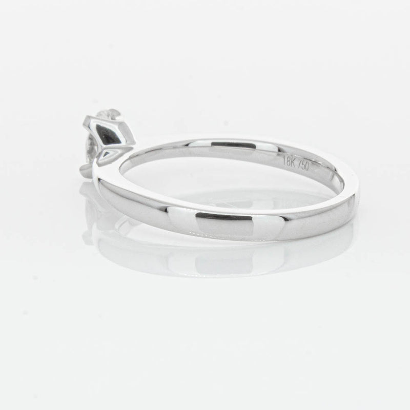 18ct White Gold .30ct Oval Cut Diamond Royale Ring-Ring-Walker & Hall