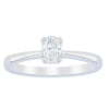 18ct White Gold .30ct Oval Cut Diamond Royale Ring-Ring-Walker & Hall