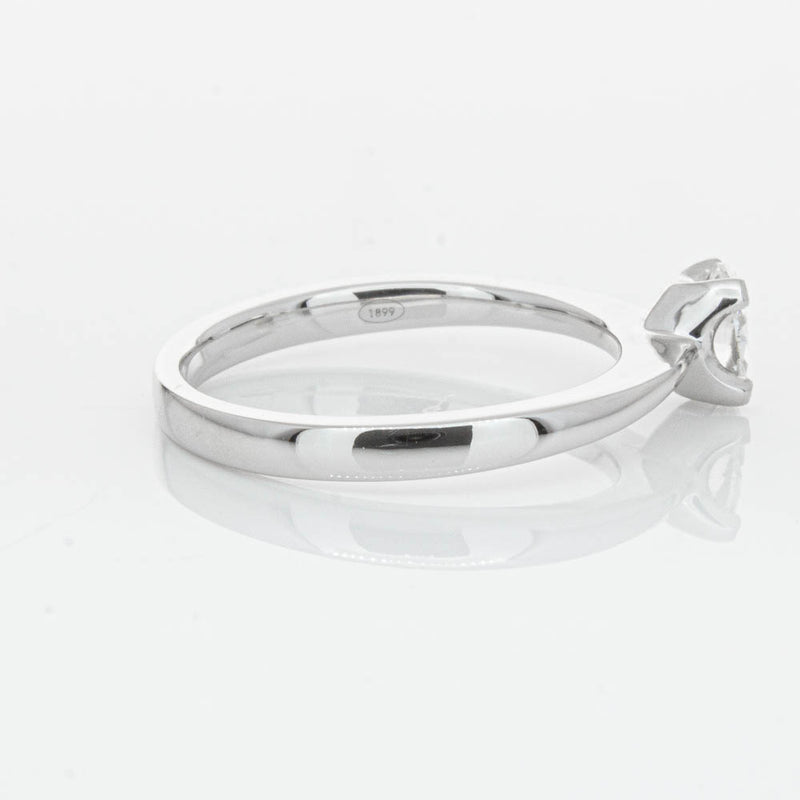 18ct White Gold .30ct Oval Cut Diamond Royale Ring-Ring-Walker & Hall