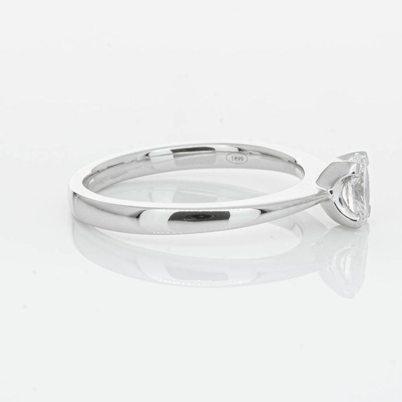 18ct White Gold .30ct Oval Cut Diamond Royale Ring-Ring-Walker & Hall