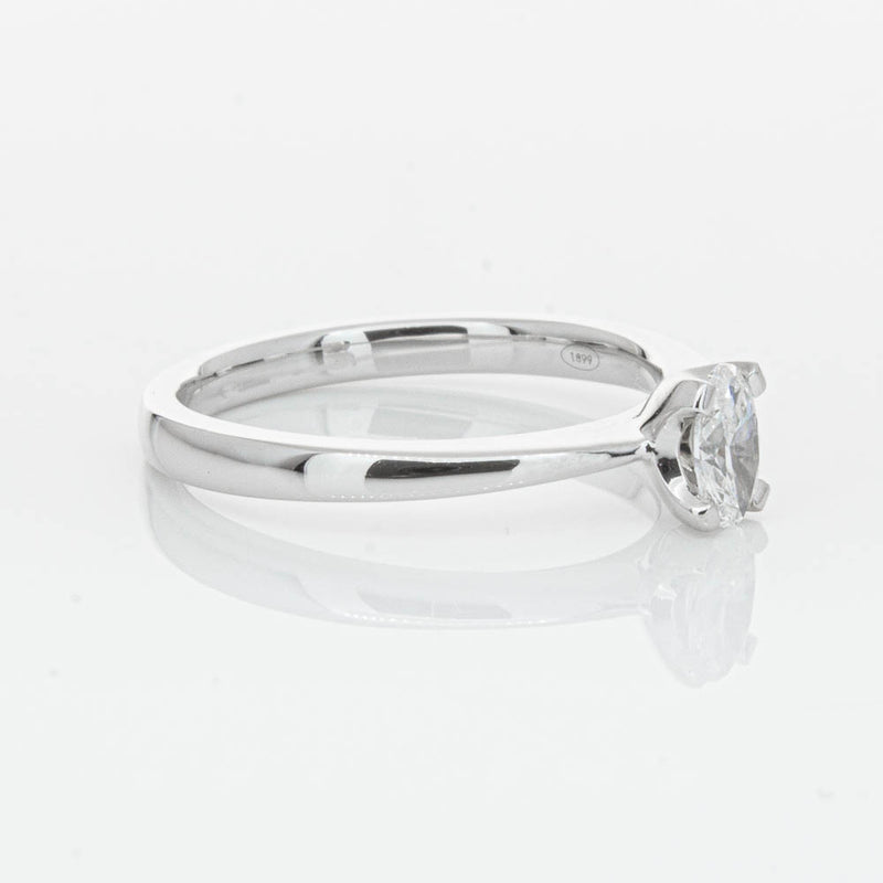 18ct White Gold .30ct Oval Cut Diamond Royale Ring-Ring-Walker & Hall