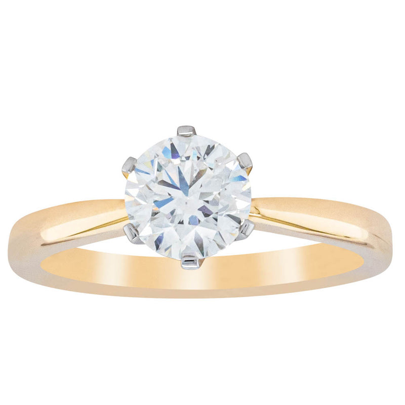 18ct Yellow Gold 1.01ct Diamond Nova Ring-Ring-Walker & Hall