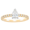 18ct Yellow Gold .50ct Pear Cut Diamond Comet Ring-Ring-Walker & Hall