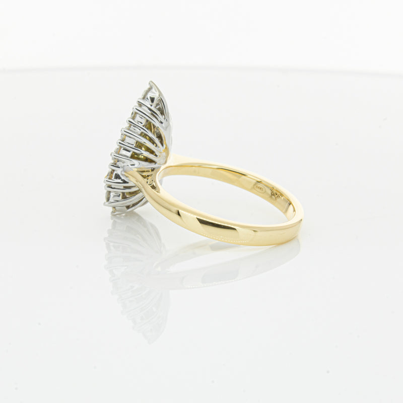 18ct Yellow Gold Pear Cut Yellow Diamond Belle Ring-Ring-Walker & Hall