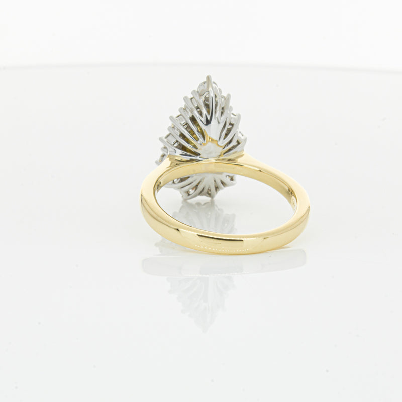 18ct Yellow Gold Pear Cut Yellow Diamond Belle Ring-Ring-Walker & Hall
