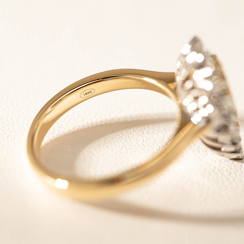 18ct Yellow Gold Pear Cut Yellow Diamond Belle Ring-Ring-Walker & Hall