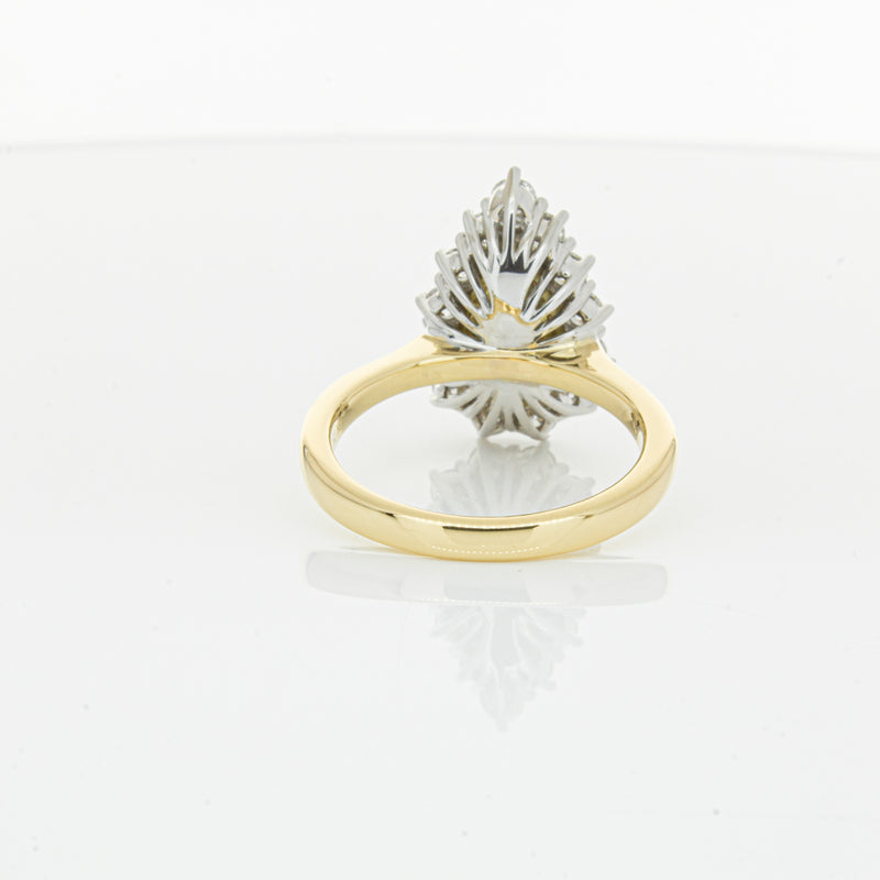 18ct Yellow Gold Pear Cut Yellow Diamond Belle Ring-Ring-Walker & Hall