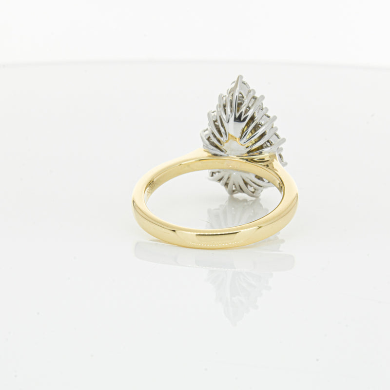 18ct Yellow Gold Pear Cut Yellow Diamond Belle Ring-Ring-Walker & Hall