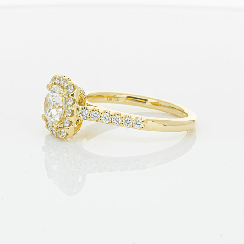 18ct Yellow Gold 1.00ct Diamond Manhattan Ring-Ring-Walker & Hall