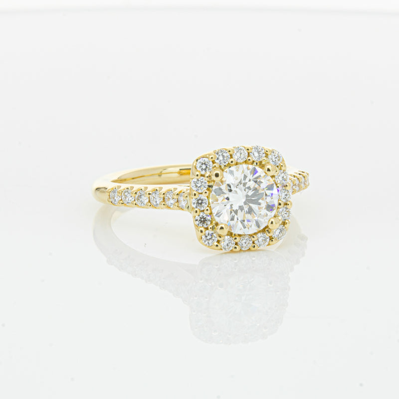 18ct Yellow Gold 1.00ct Diamond Manhattan Ring-Ring-Walker & Hall